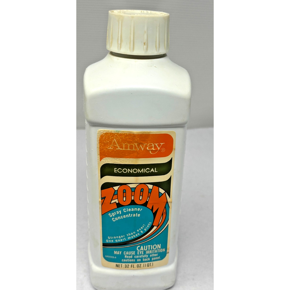 Vintage Amway ZOOM Liquid Spray‎ Cleaner Concentrate 1 Qt 1976 *Full* Economical